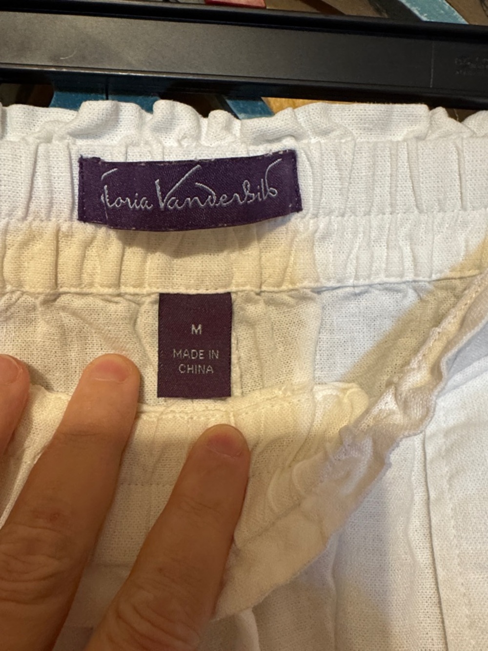 Gloria Vanderbilt white/pearl Cropped Drawstring Pants - Picture 4 of 7